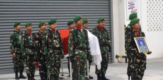 Kodim 0731/Kulon Progo Laksanakan Upacara Penyambutan Kedatangan Jenazah Almarhum Praka Amin Nurohman