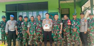 Sinergi Kuat di Perbatasan, Satgas Yonif 403/WP, Koramil, dan Polsek Ulilin Gelar Syukuran HUT ke-80 TNI