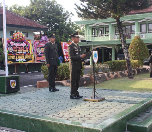 Dandim 0729/Bantul Pimpin Upacara Peringatan HUT ke-80 Tentara Nasional Indonesia