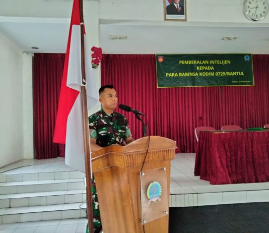 Dandim 0729/Bantul Berikan Pembekalan Intelijen kepada Babinsa untuk Tingkatkan Kewaspadaan Wilayah