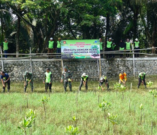 Kodim 0731/Kulon Progo Laksanakan Penanaman Bibit Pohon Mangrove