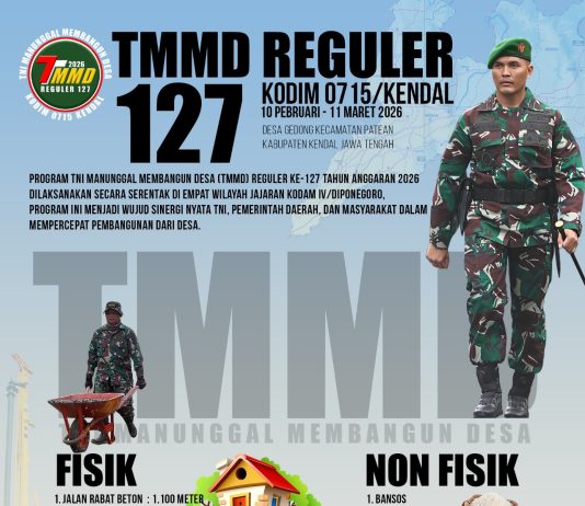 Dandim Kendal: TMMD adalah Wujud Pengabdian TNI kepada Masyarakat