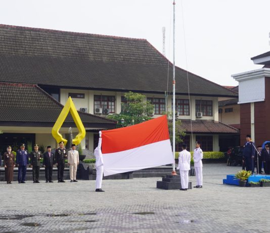 Kodim 0731/Kulon Progo Ikuti Upacara Hari Penegakkan Kedaulatan Negara