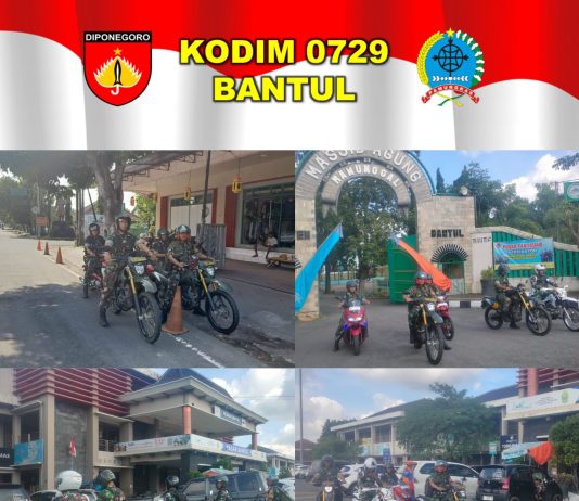 Anggota Kodim 0729/Bantul Laksanakan Patroli Jelang Lebaran