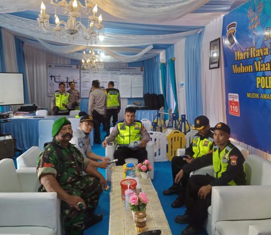 Pengamanan Pos Pelayanan Terpadu Druwo Sewon Berjalan Aman dan Lancar