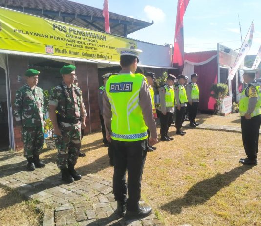 Pengamanan Arus Mudik Lebaran di Pos PAM Klangon Sedayu Berjalan Aman dan Lancar
