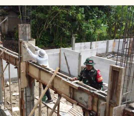 Babinsa Kaliagung Laksanakan Pengawasan Pembangunan KDKMP