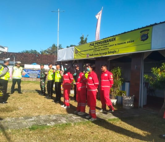 Pengamanan Arus Mudik Lebaran di Pos PAM Klangon Sedayu Berjalan Aman dan Lancar