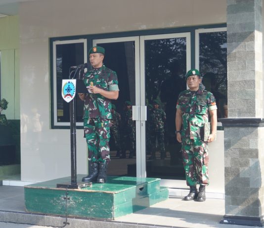 Upacara Korps Raport Purna Tugas dan Kenaikan Pangkat Anggota Kodim 0731/Kulon Progo