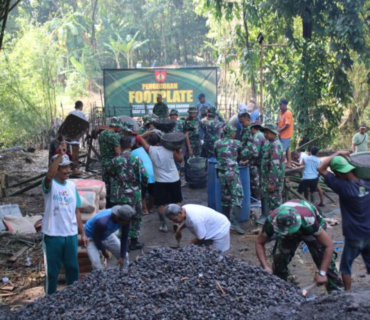 Progres Pengerjaan Jembatan Garuda di Dusun Santan Capai Tahap Pengecoran