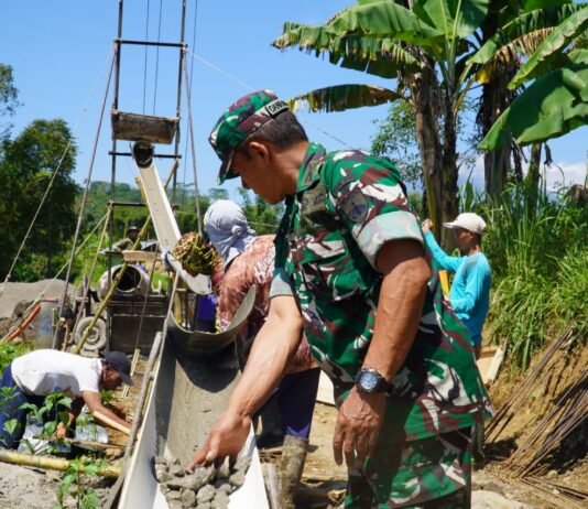 Satukan Tenaga, Wujudkan Asa: Kodim 0706/Temanggung Percepat Pembangunan Jembatan Garuda