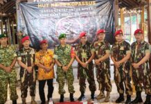 Komandan Kodim 0729/Bantul Hadiri Syukuran HUT ke-74 Kopassus di Bantul