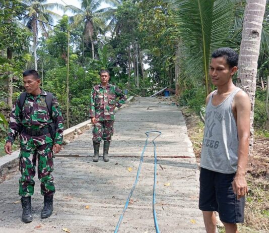 Wadan Satgas TMMD Reguler Pengecekan Rabat Beton Jalan