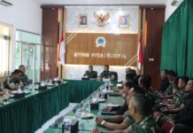 Kodim 0729/Bantul Sambut Kedatangan Tim Audit Kinerja Itdam IV/Diponegoro Periode I TA 2026