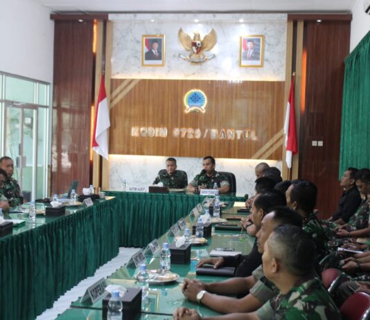 Kodim 0729/Bantul Sambut Kedatangan Tim Audit Kinerja Itdam IV/Diponegoro Periode I TA 2026