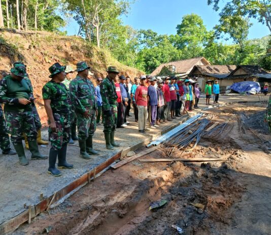 Progres TMMD Sengkuyung II di Dlingo Terus Dikebut Meski Cuaca Kurang Bersahabat