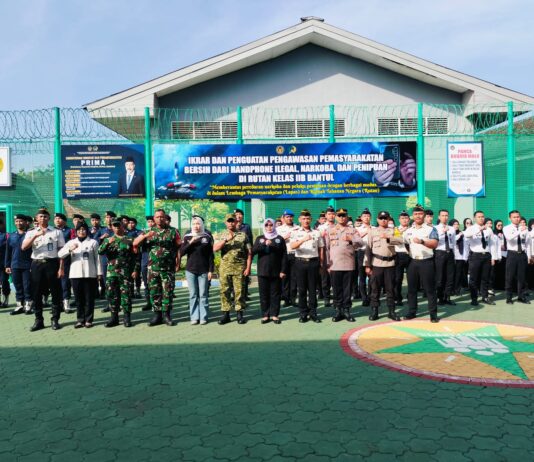 Babinsa Pajangan Kodim 0729/Bantul Hadiri Ikrar ZERO HALINAR di Rutan Bantul