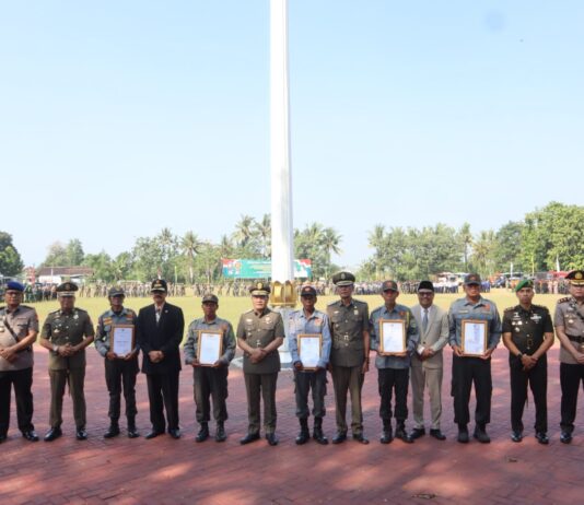 Dandim 0729/Bantul Hadiri Upacara HUT Satpol PP dan Satlinmas DIY