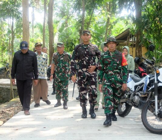 Peresmian dan Paninjauan Hasil Hasil Pembangunan Program TMMD Reguler 128 Sidorejo Lendah