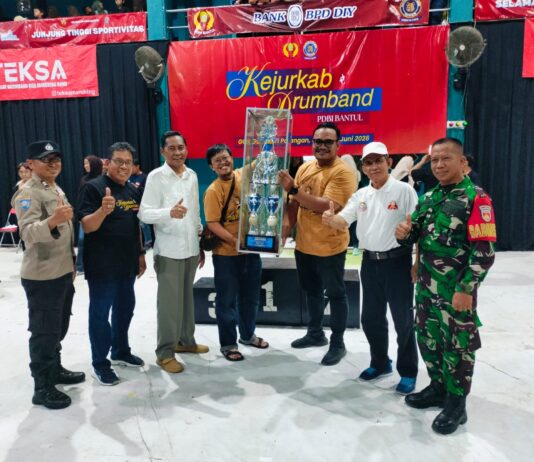 BABINSA GUWOSARI HADIRI PENUTUPAN KEJURKAB PDBI KABUPATEN BANTUL
