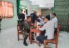 Aksi Kemanusiaan di Ponpes Al Imdad, Babinsa Guwosari Dukung Sukses Donor Darah Haul KH Humam Bajuri