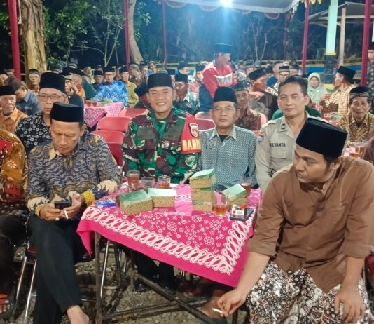 Melalui Pagelaran Wayang Kulit, Babinsa Panjangrejo Pererat Silaturahmi dengan Warga