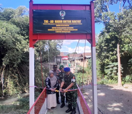 Jembatan Perintis Garuda Resmi Diresmikan, Danramil Piyungan Apresiasi Semangat Gotong Royong