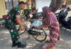 Babinsa Donotirto Dampingi Penyaluran BPNT PPBMT kepada 107 KPM